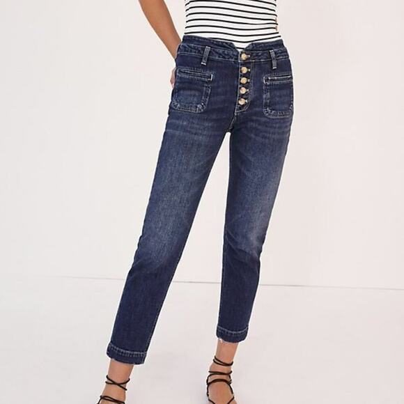Anthropologie Pilcro High Rise Slim Jean Dark Wash - Picture 1 of 8